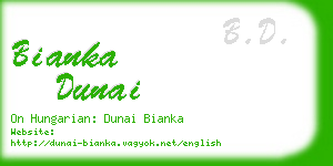 bianka dunai business card